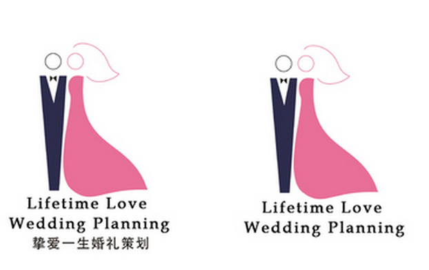 浪漫的婚庆公司logo设计的色彩搭配